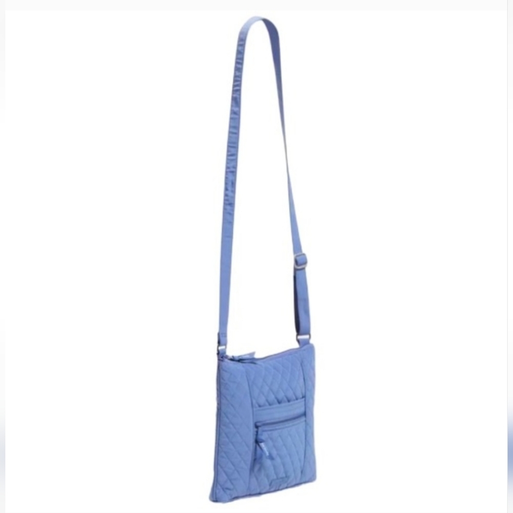 ๐ Vera Bradley Soft Quilted Crossbody Hipster Zip Closure Bag Light Blue, NEW - Picture 3 of 8